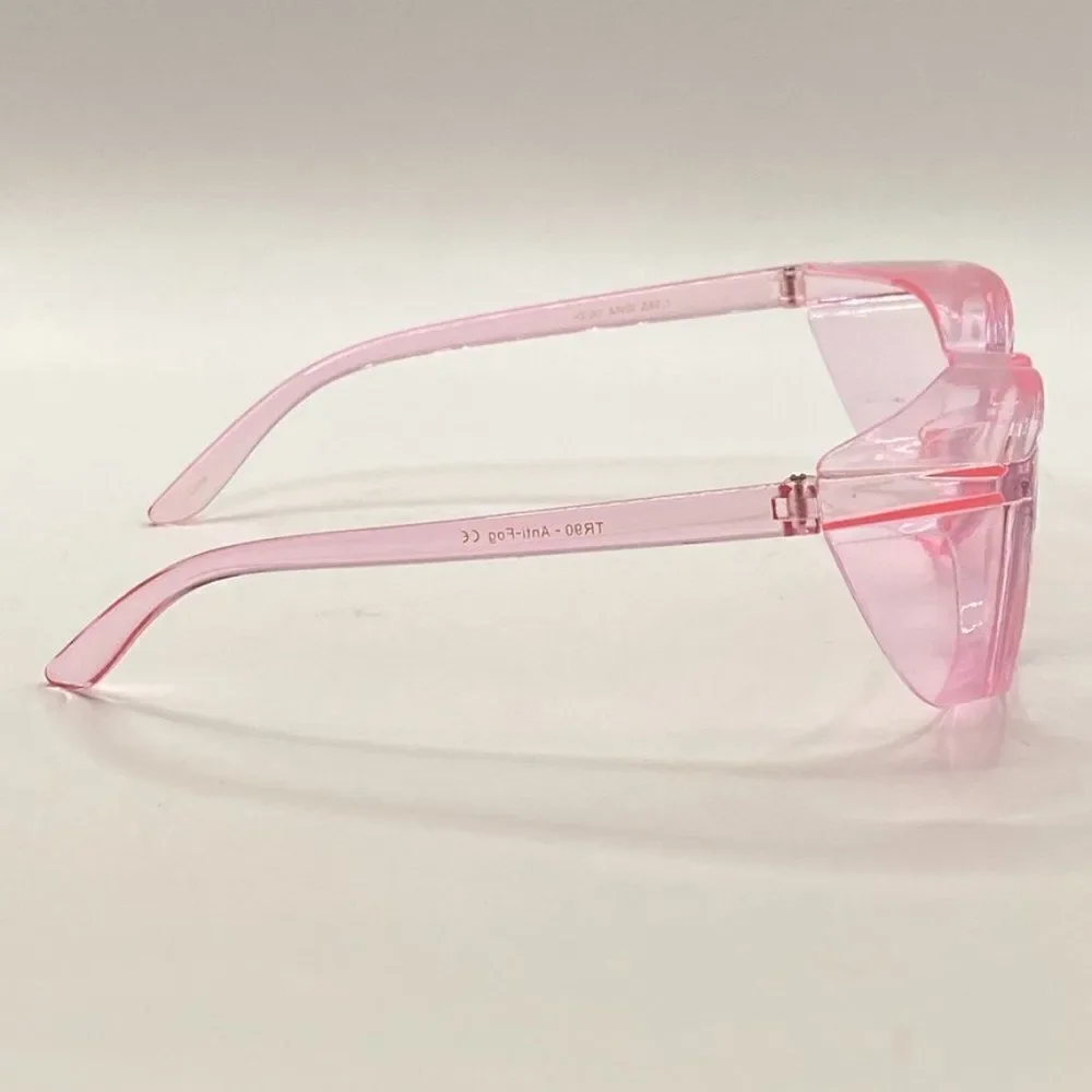 0857 Pro + Shield Full Protection Magnification Glasses 2.00 TR90 Pink Frames…
